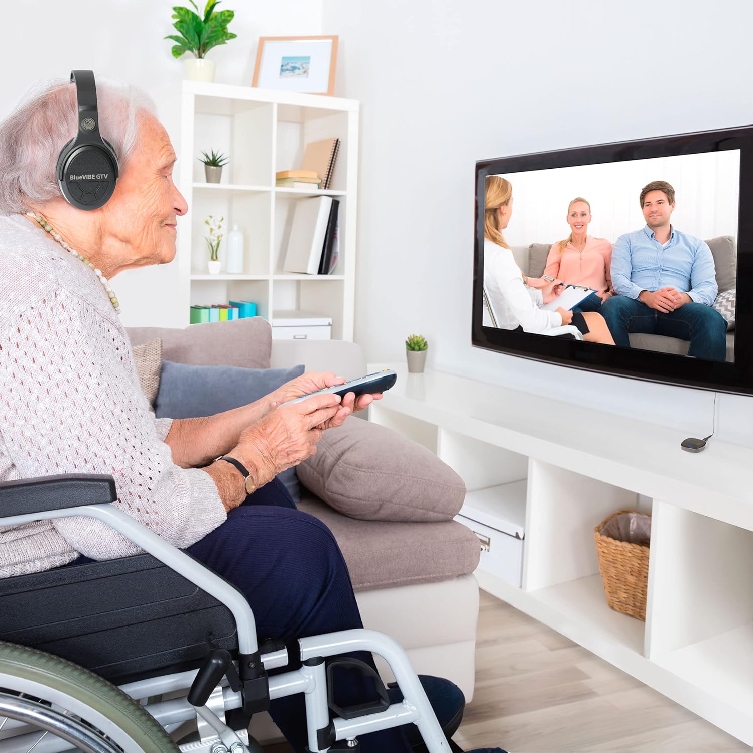 Over-Ear Headphones BlueVIBE GTV TV Headphones Wireless for Hearing Impaired & Seniors ?C Easy Setup Plug and Play for TV Watching, Hard of Hearing ?C 10 Hour Battery Life, No Audio Delay, 2.4GHz RF Transmitter - Image 2