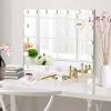 Zdorzi 31.5x 23.6 Vanity Mirror Makeup Mirror with Lights,Large Hollywood Lighted Vanity Mirror with 18 Dimmable LED Bulbs,3 Color Modes,Touch Control for Dressing Room & Bedroom,Wall-Mounted,White