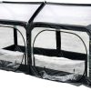 Quictent Mini Portable Greenhouse 98 x 49 x 53 Inches Pop up Grow House for Outdoor & Indoor Eco-Friendly Fiberglass Poles Overlong Cover 6 Stakes 4 Zipper Doors (Black)