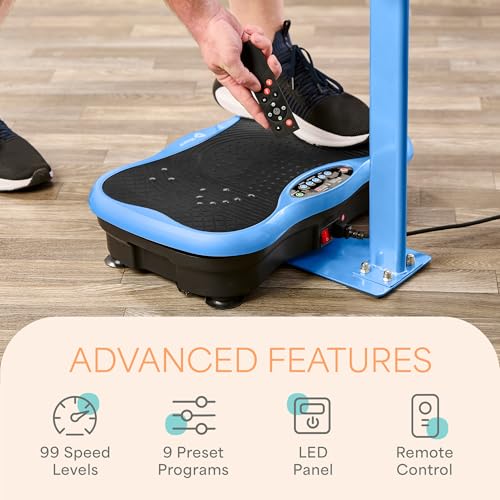 Lifepro TrimLite Vibration Plate Exercise Machine with Handlebars ?C Whole Body Vibration Machine, Ideal Lymphatic Drainage Massager ?C 99 Speed Levels, Bluetooth Speaker, Resistance Bands & Remote - Image 14