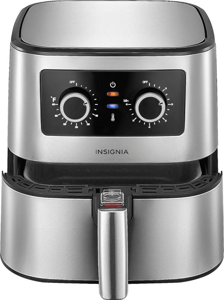 Insignia – 5-Qt. Analog Air Fryer – Stainless Steel