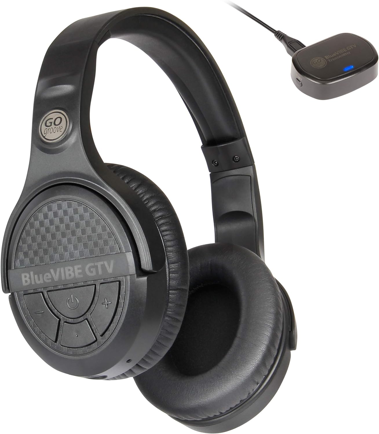 Over-Ear Headphones BlueVIBE GTV TV Headphones Wireless for Hearing Impaired & Seniors ?C Easy Setup Plug and Play for TV Watching, Hard of Hearing ?C 10 Hour Battery Life, No Audio Delay, 2.4GHz RF Transmitter