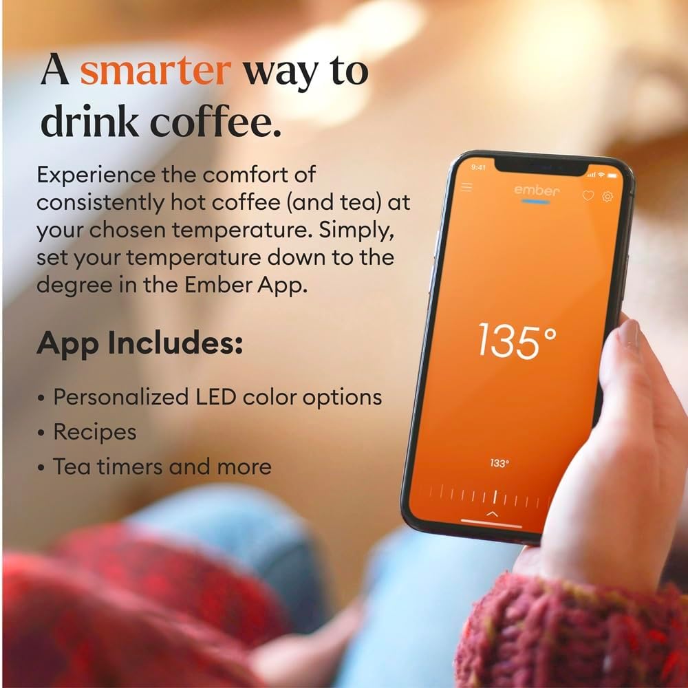 Ember Temperature Control Smart Mug 2, 14 Oz, App-Controlled Heated Coffee Mug with 80 Min Battery Life and Improved Design, White - Image 3