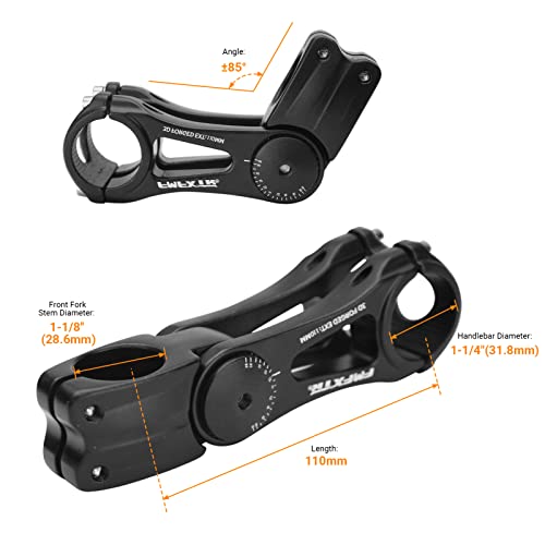 Himiway Bike Stem 110mm Adjustable MTB Stem Aluminum Alloy Bicycle Handlebar Stem Extender Riser for Most Mountain Bike Road City Bike MTB - Image 3