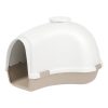 Iris Large Igloo Shaped Dog House, white/almond