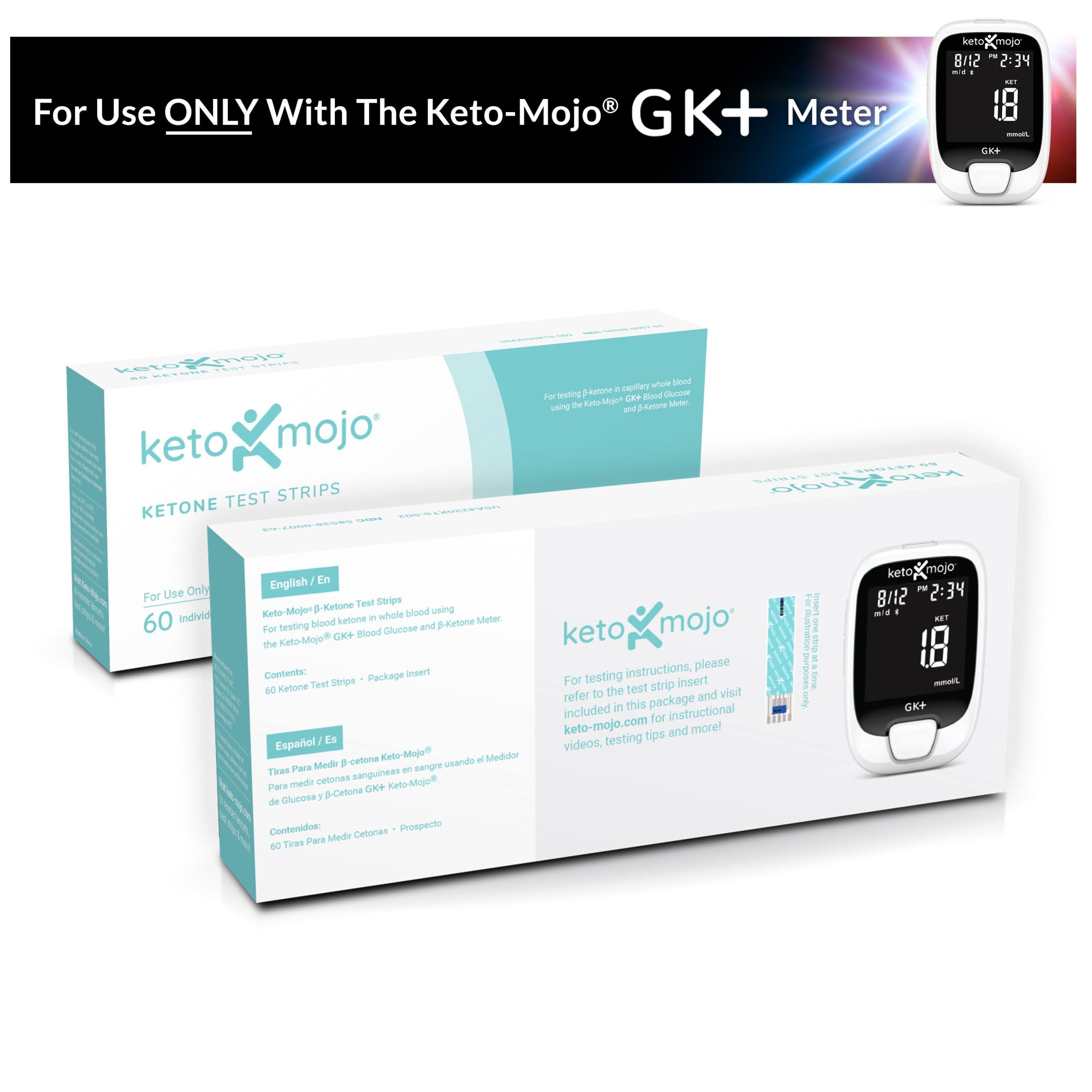 GK+ Ketone Test Strips (60 Pack) - Image 2