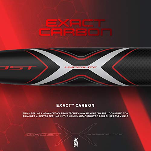 EASTON Ghost X Hyperlite -12 (2 3/4) USSSA Senior League Baseball Bat | 2019 | 1 Piece Composite | EXACT Carbon | Speed End Cap | Lizard Skin Grip - Image 6