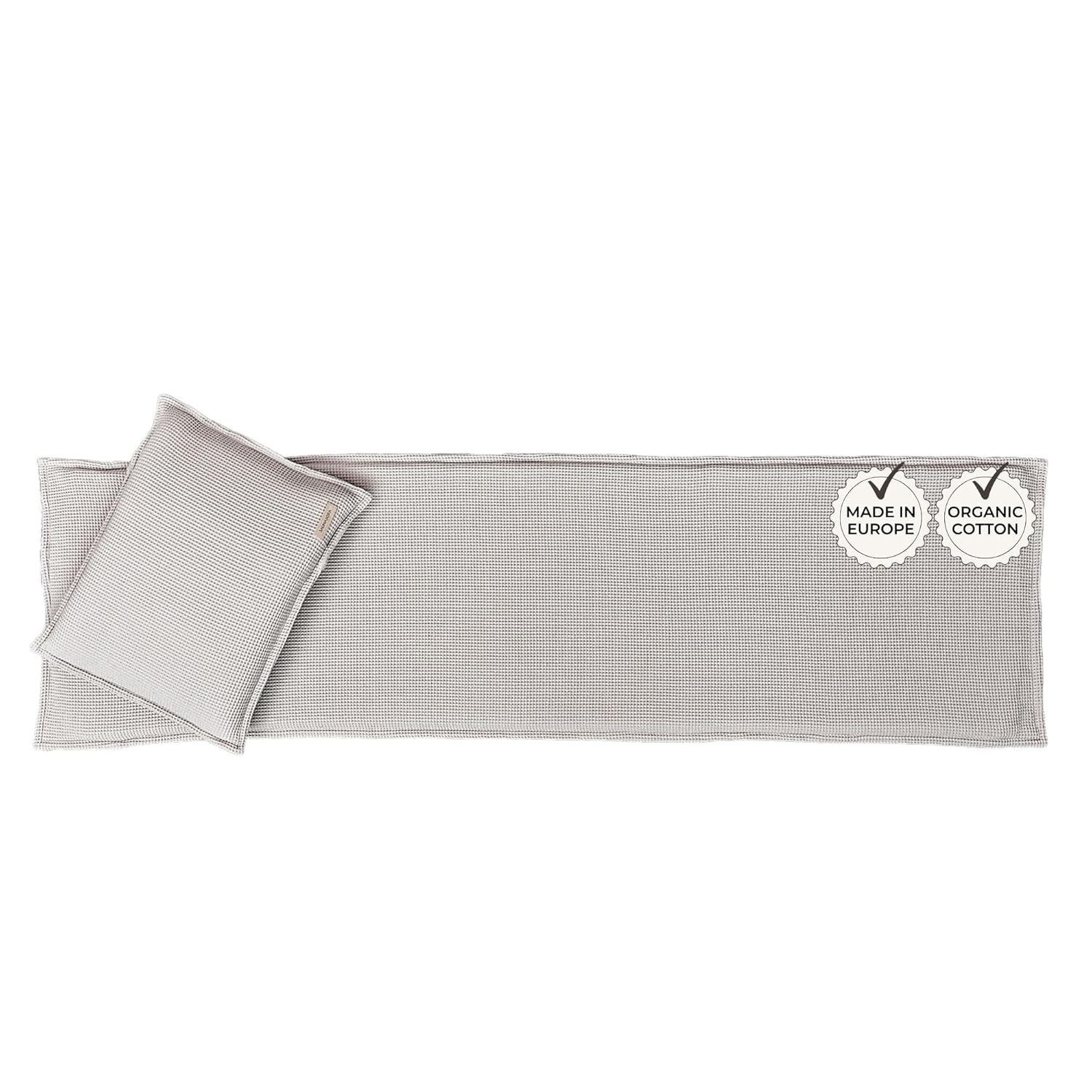 SAUNASOFA? Sauna Mat & Pillow Set ?C 2 Seater Sauna seat Cushion with Pillow ?C Heat-Resistant Sauna kit for Infrared & Finnish saunas in Grey - Image 2