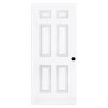 Steves u0026 Sons 30 in. x 80 in. 6-Panel Textured Hollow Core White Primed Pre-Bored Composite Interior Door Slab