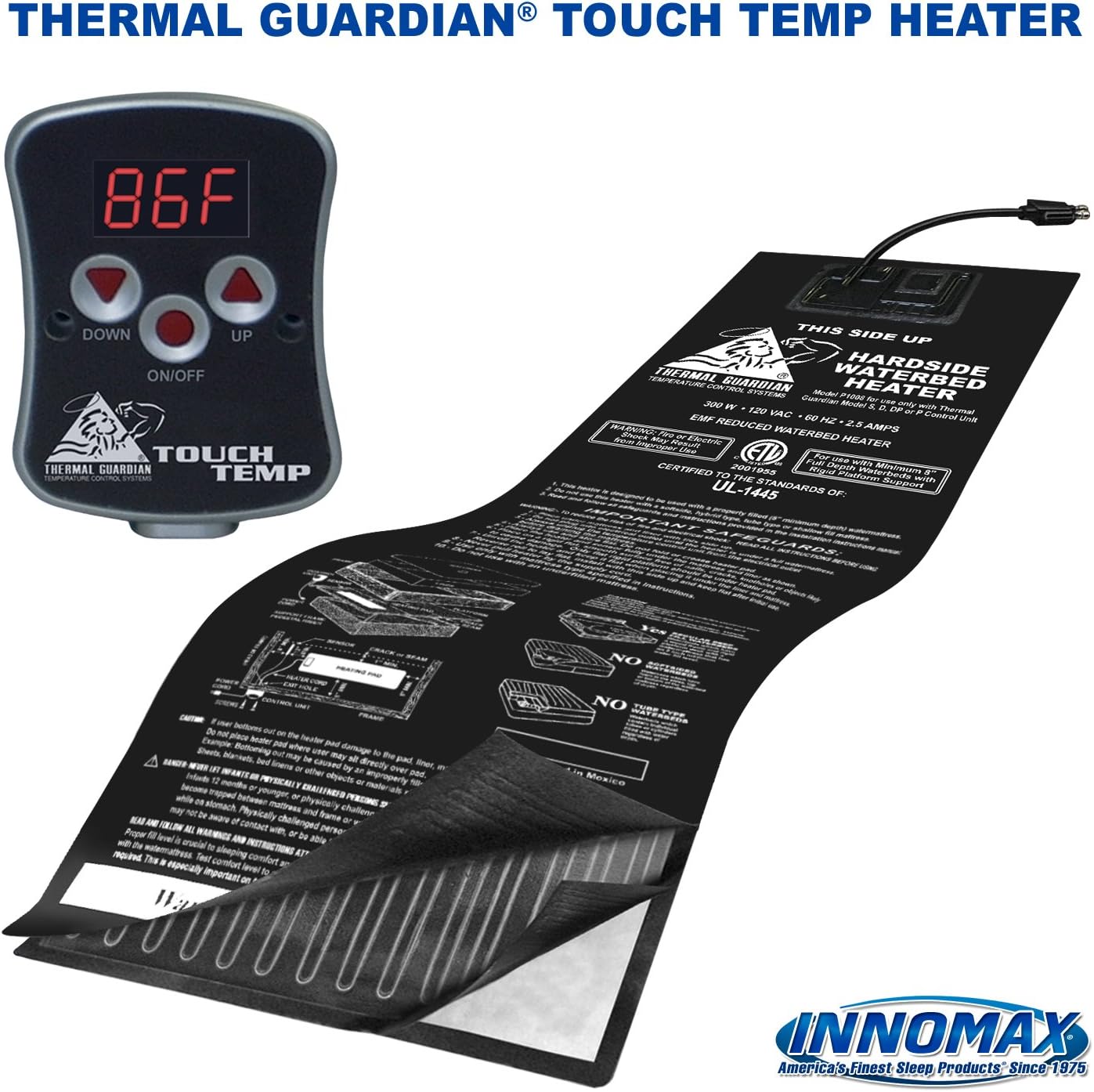 INNOMAX Thermal Guardian Touch Temp Solid State Hardside Waterbed Heater, Full Watt - Image 2